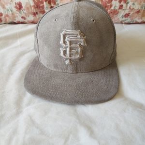Suede San Francisco Giants New Era Hat Leather Strap Back Rare